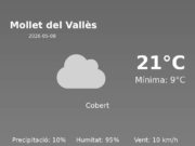 El temps a Mollet del Vallès avui, 8 de Maig de 2026