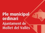 L’Ajuntament de Mollet celebrarà un Ple ordinari el dilluns 25 de maig de 2026