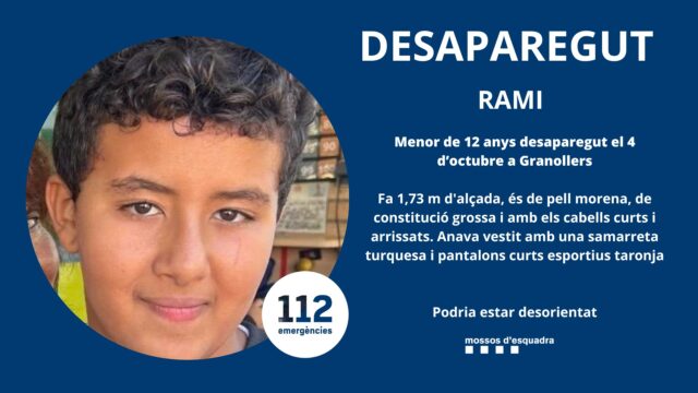 Rami, el nen desaparegut a Granollers degut al temporal.